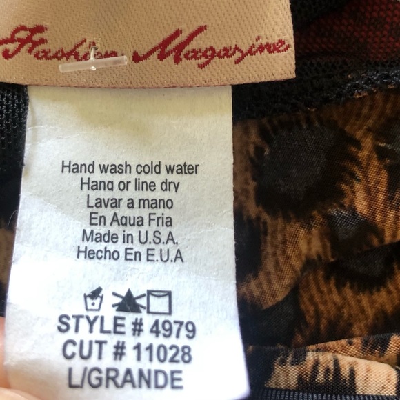 Fashion Magazine Women’s MIDI Dress Large Cheetah Print - Picture 6 of 6